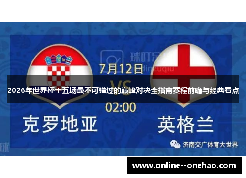 2026年世界杯十五场最不可错过的巅峰对决全指南赛程前瞻与经典看点 2026年世界杯十五场最不可错过的巅峰对决全指南赛程前瞻与经典看点